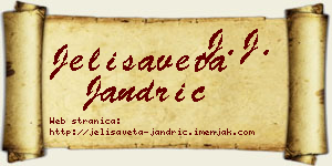 Jelisaveta Jandrić vizit kartica